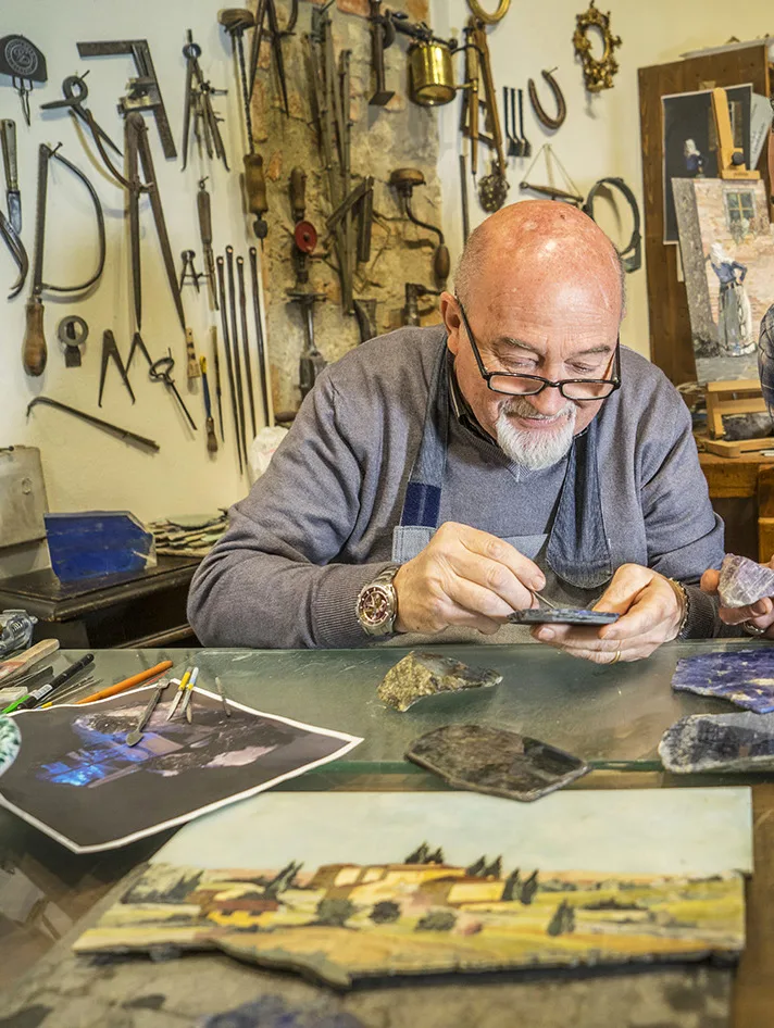 A Florentine artisan at work