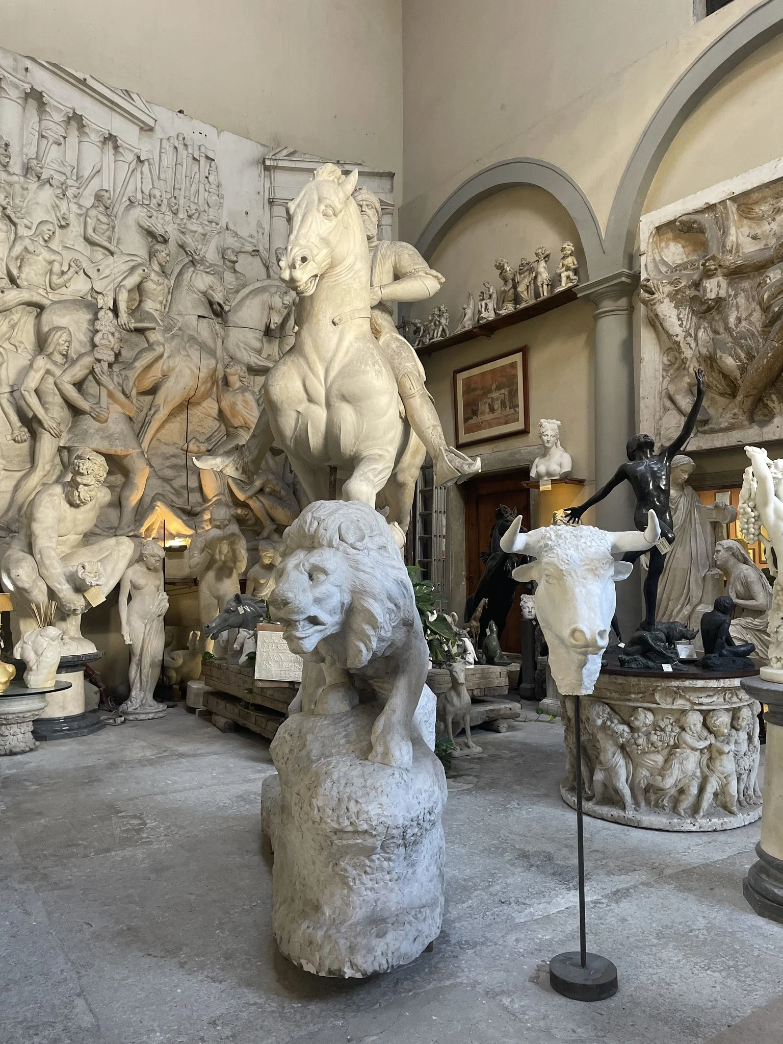 A sculptor's marble studio